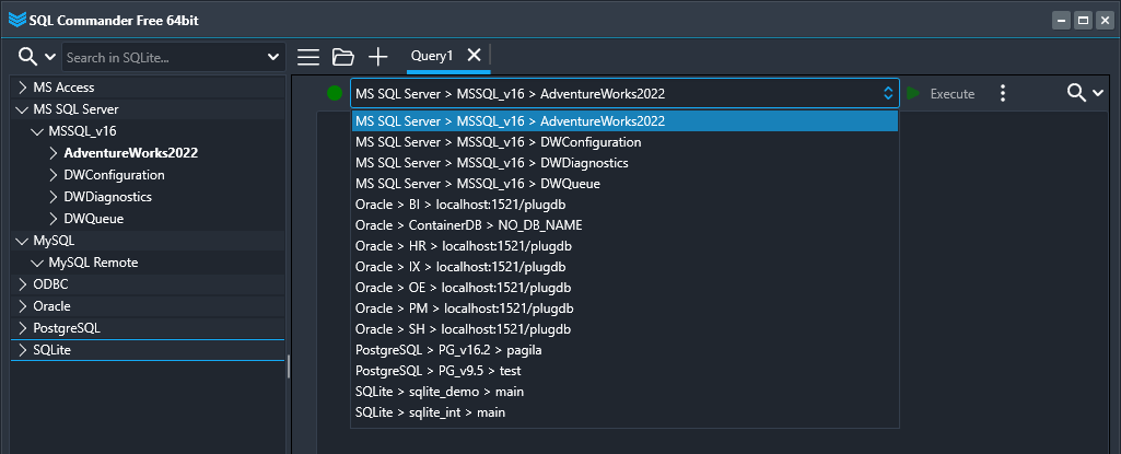 connect default db