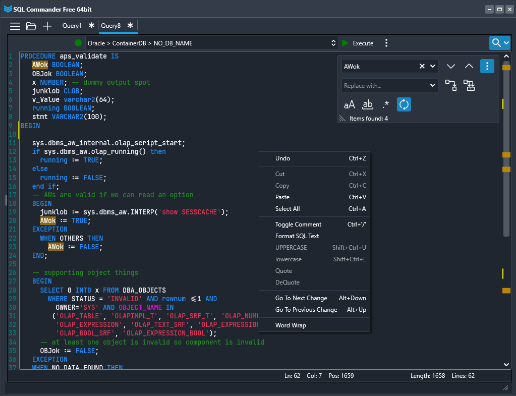 search sql code